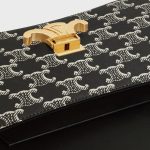 MEDIUM CELINE LOLA BAG IN TRIOMPHE CANVAS TWO-TONE BLACK - Image 4